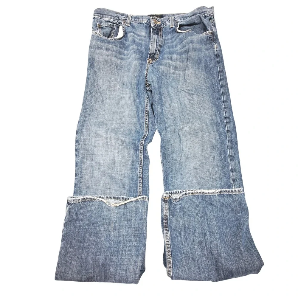 Banana Republic Mens Jeans 35x34 Medium Wash Blue Straight Leg Cotton 661273-00